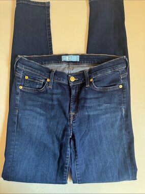 7 For All Mankind b(air) Dark Blue Skinny Jeans  SoHo Chic